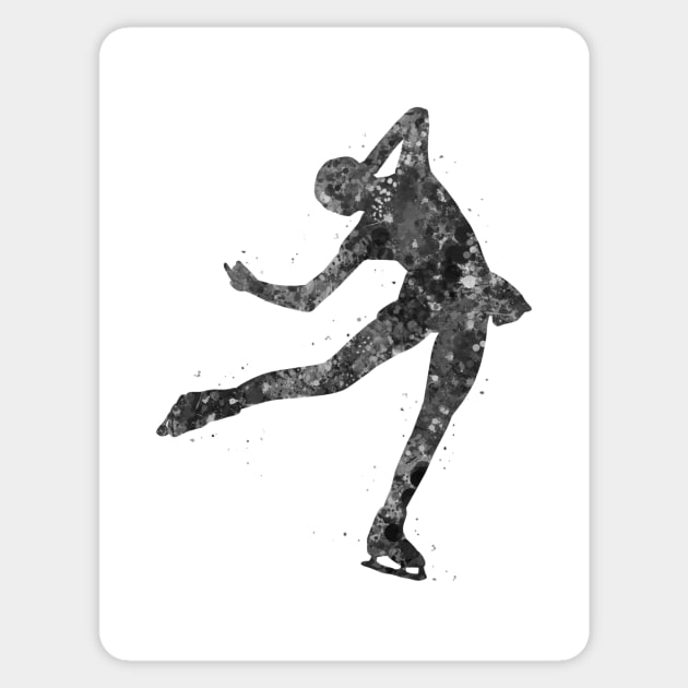 Ice skater Sticker by Yahya Art